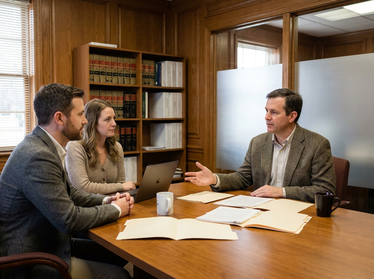 Consultation juridique avec un avocat spécialisé en droit de la famille pour accompagner une séparation